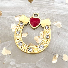 Load image into Gallery viewer, 18K Gold Plated Horse Shoe Charm
