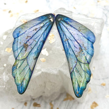 Load image into Gallery viewer, Cornflower Blue With Gold Foil Wings-2pcs
