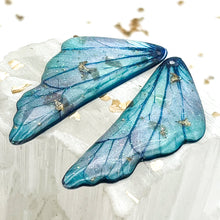 Load image into Gallery viewer, Light Sky Blue With Gold Foil Wings-2pc
