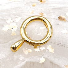 Load image into Gallery viewer, 18K Gold Plated Brass Spring Gate Rings
