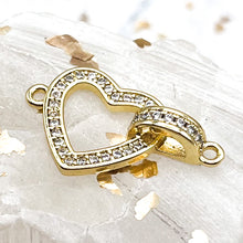 Load image into Gallery viewer, 18K Gold Plated Heart W/D Connector
