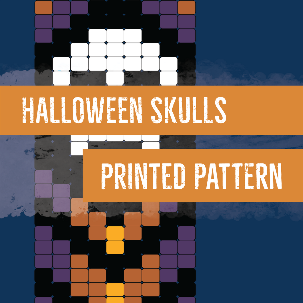 Halloween Skulls Pattern - Printed