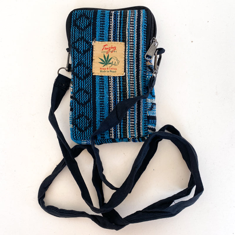 F - Tenzing Blue Striped Zipper Pouch