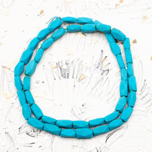 Load image into Gallery viewer, Bright Blue Faceted Afghan Bead Strand
