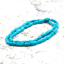Load image into Gallery viewer, Bright Blue Faceted Afghan Bead Strand
