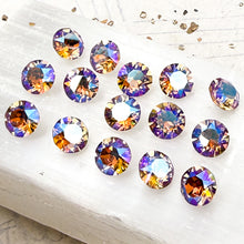 Load image into Gallery viewer, Vintage Rose with Blue AB Foiled Crystal Set - 15pcs
