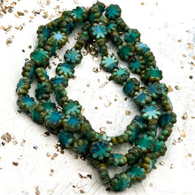 Load image into Gallery viewer, Pre-Order 9mm Cactus Flower Sea Green and Sky Blue with Picasso Finish
