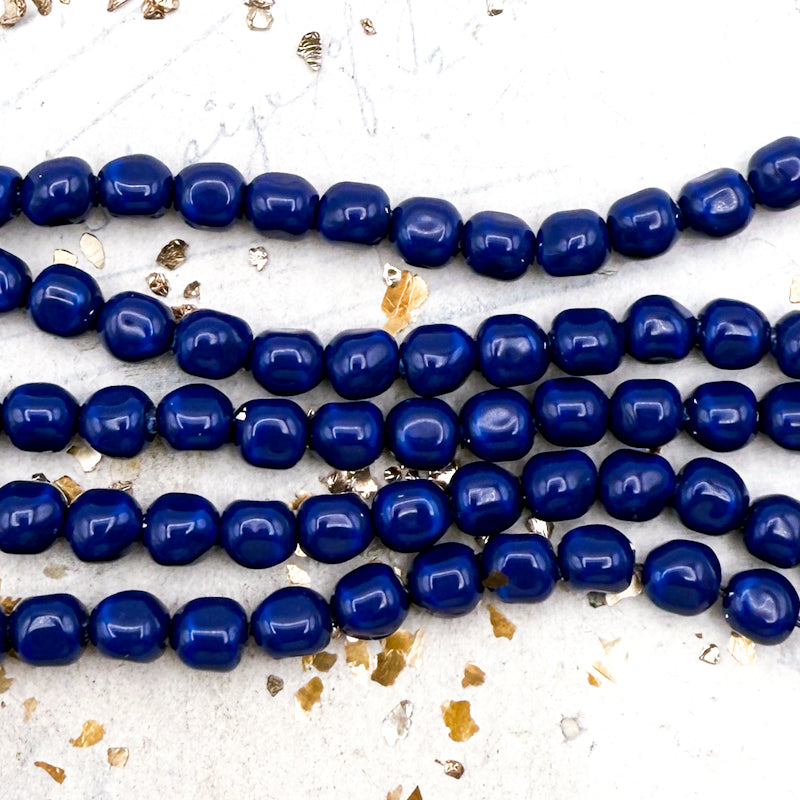 Pre-Order 6mm Crystal Dark Lapis Pearl Strand