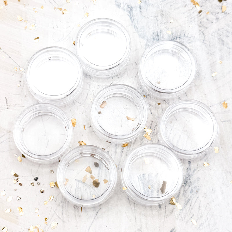 Clear 5 Gram Seed Bead Jars - 8 pcs