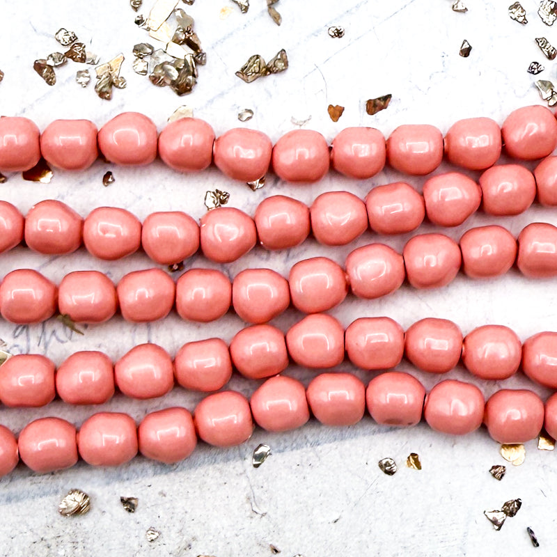 Pre-Order 6mm Crystal Pink Coral Pearl Strand