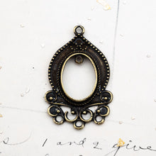 Load image into Gallery viewer, Antique Brass Filigree Pendant
