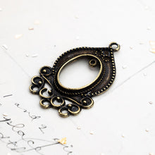 Load image into Gallery viewer, Antique Brass Filigree Pendant
