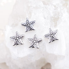 Load image into Gallery viewer, 9mm Antique Silver Starfish Beads - 4 Pcs
