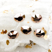 Load image into Gallery viewer, 8mm Foiled Rose Gold Xirius Chaton Crystal Bead Set-5pcs
