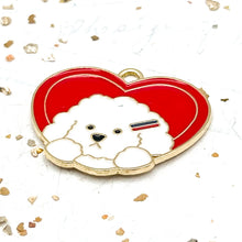 Load image into Gallery viewer, Parisian Puppy Love Heart Pendant
