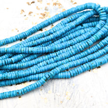 Load image into Gallery viewer, Graduated Turquoise Faceted Heishi Gemstone Bead Strand
