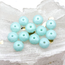 Load image into Gallery viewer, 6mm Mint Alabaster Premium Austrian Crystal Briolette Beads - 12pcs

