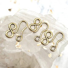 Load image into Gallery viewer, Antique Gold Hook and Eye Clasp-3 pieces
