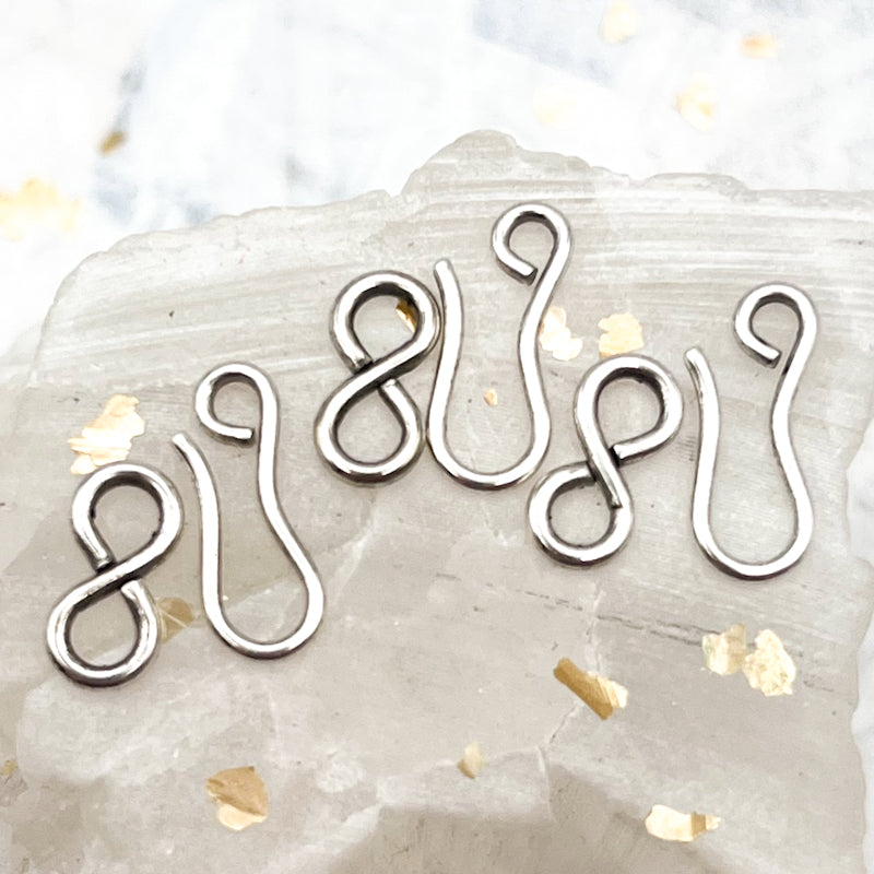 Silver Hook and Eye Clasp-3 pieces
