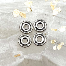 Load image into Gallery viewer, 6mm Antique Silver Line Edge Spacer Bead-4 pieces
