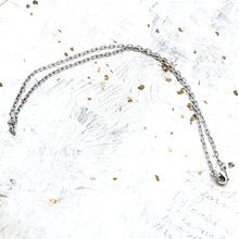 Load image into Gallery viewer, 18&quot; Antique Silver Fine Cable Chain Necklace
