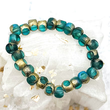 Load image into Gallery viewer, Pre-Order 5mm Trica Sea Green with Etched, Gold, and AB Finishes
