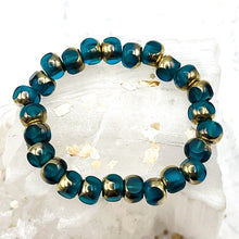 Load image into Gallery viewer, 5mm Trica Matte Pacific Blue with Gold
