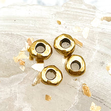Load image into Gallery viewer, 5mm Antique Gold Organic Metal Spacer Bead-4 pieces
