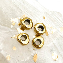 Load image into Gallery viewer, 5mm Antique Gold Organic Metal Spacer Bead-4 pieces
