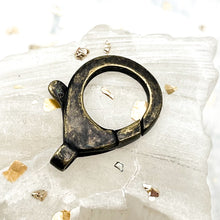 Load image into Gallery viewer, 24mm Weathered Brass Lobster Claw
