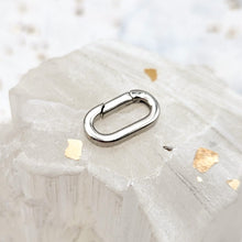 Load image into Gallery viewer, Pre-Order 14MM Silver Oval Connector Spring Clasp
