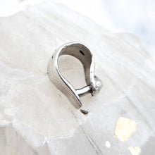 Load image into Gallery viewer, Antique Silver Plated Brass Pinch Bail
