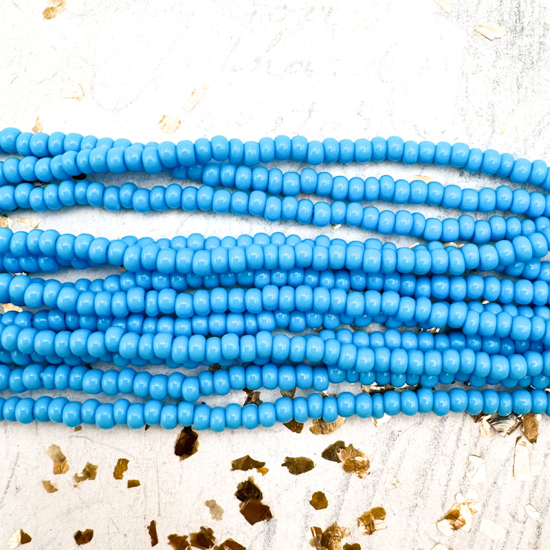 8/0 Baby Blue Seed Bead Hank
