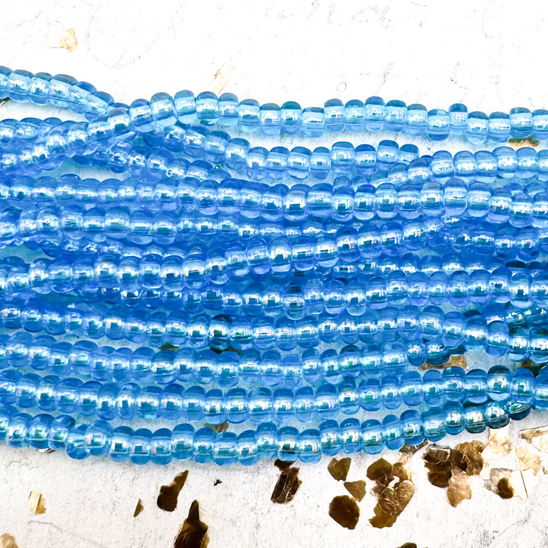 8/0 Icy Blue Seed Bead Hank