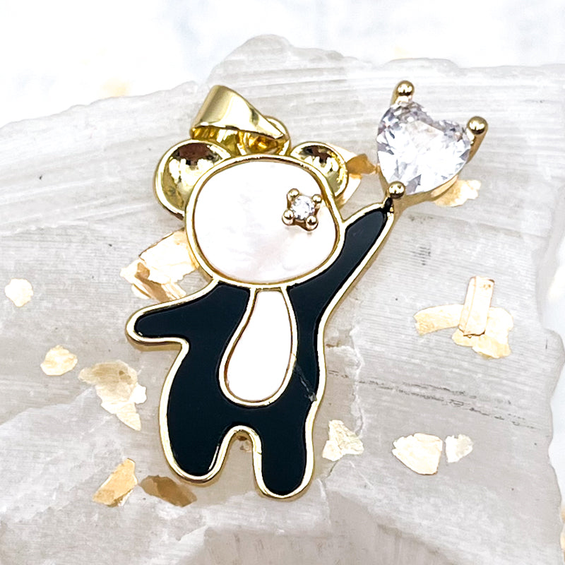 18K Gold Plated Panda Bear Charm
