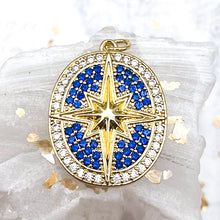 Load image into Gallery viewer, 18K Gold Plated Oval With Star Pendant
