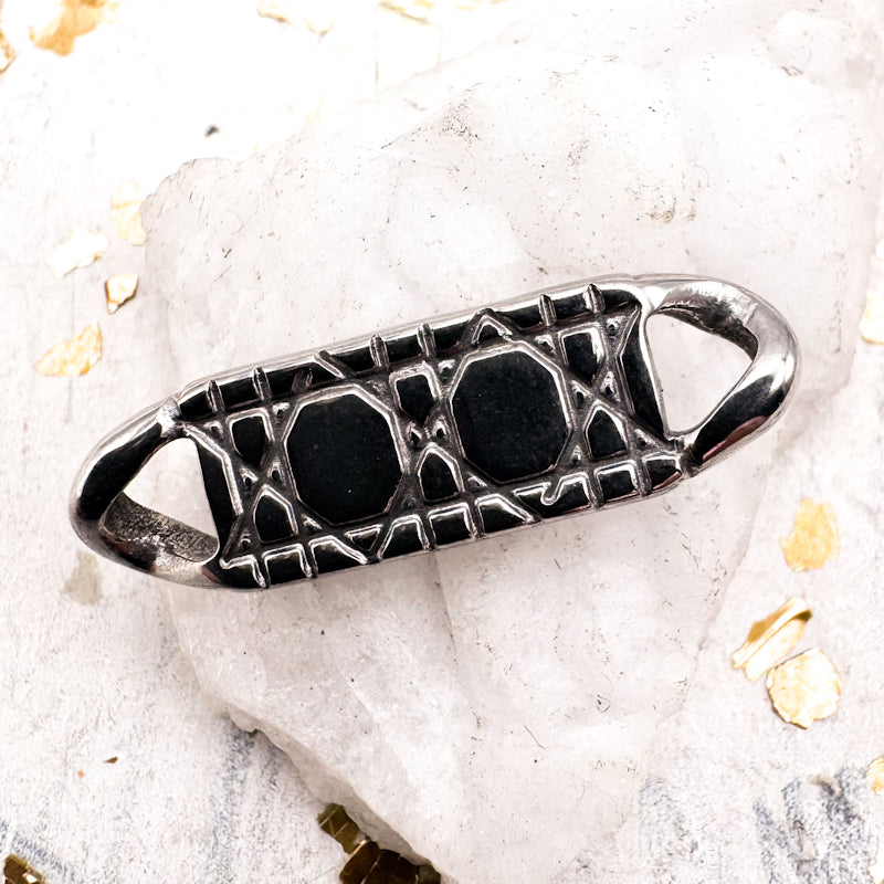 Stainless Steel Textured Rectangle Links
