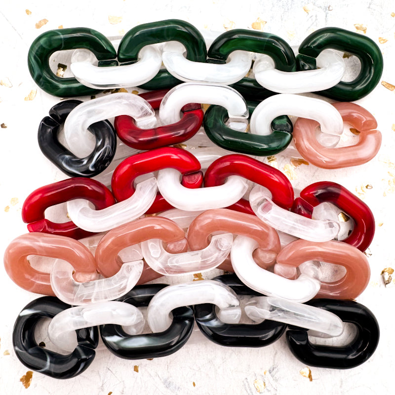 Interwoven Oval Handmade Acrylic Cable Chains