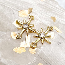 Load image into Gallery viewer, 18K Gold Plated Star Link Pair
