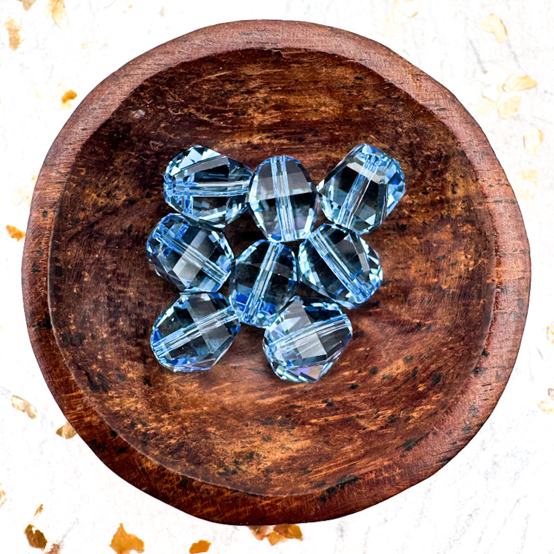 8mm Aquamarine Lucerna Bead Crystal Set-8 pieces