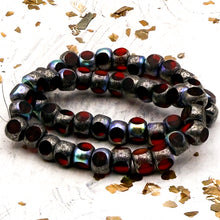 Load image into Gallery viewer, 5mm Trica Ruby Red With Antique Silver Finish
