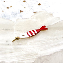 Load image into Gallery viewer, 18K Gold Plated Red Sardine Fish Charm
