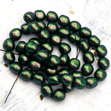 Load image into Gallery viewer, 8mm Scarabaeus Green Premium Austrian Crystal Pearl Strand
