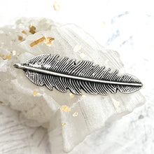 Load image into Gallery viewer, Antique Silver Plated Feather Charm
