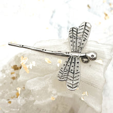 Load image into Gallery viewer, Antique Silver Plated Dragonfly Pendant
