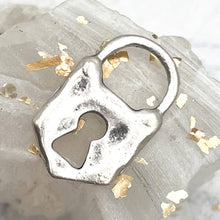 Load image into Gallery viewer, Antique Silver Plated Padlock Charm
