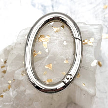 Load image into Gallery viewer, 28mm Oval Silver Spring O Ring Carabiner
