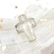 Load image into Gallery viewer, 18mm Silver Shade Premium Crystal Cross Bead
