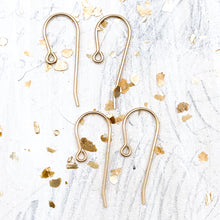 Load image into Gallery viewer, 14/20 Gold Small Ear Wire Hooks Set - 4pcs
