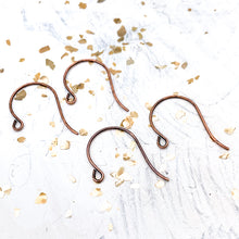 Load image into Gallery viewer, Antique Copper Ear Wire Hooks Set - 4pcs

